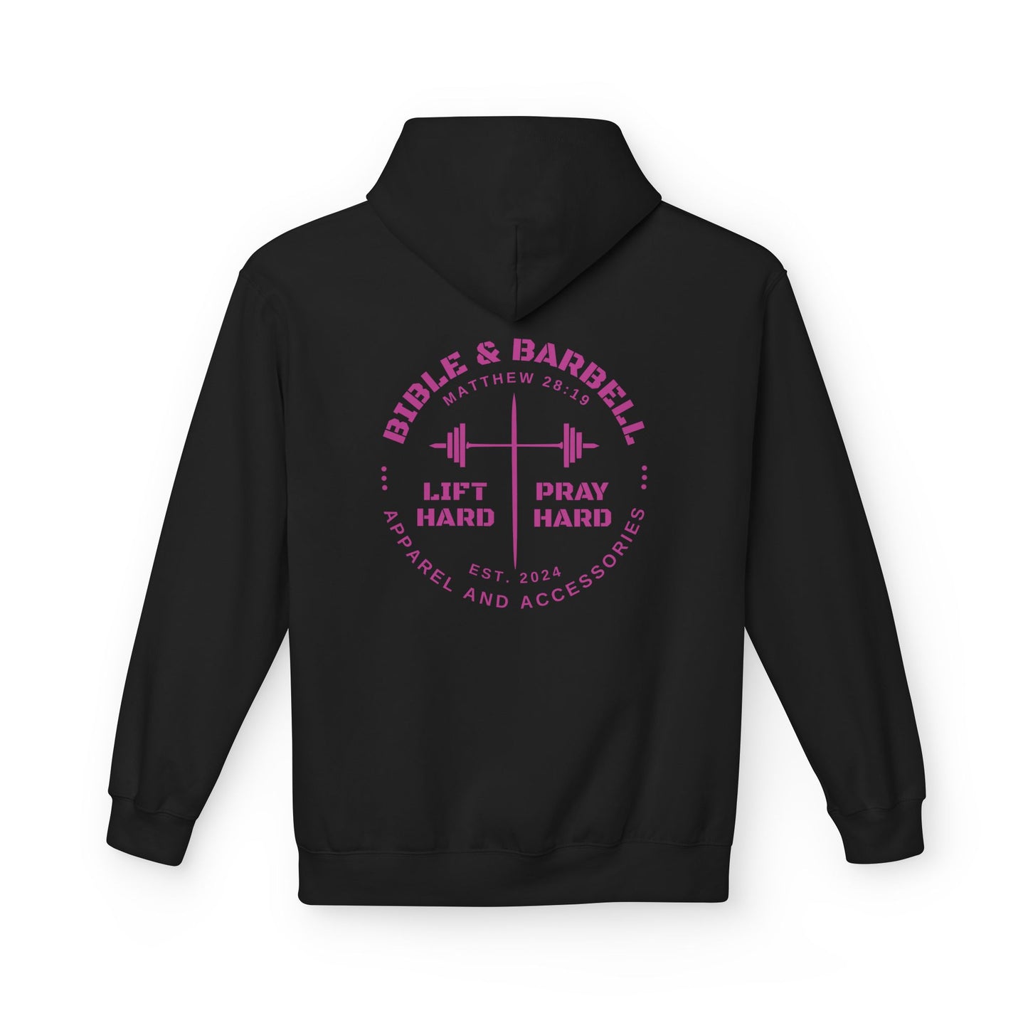 Bible & Barbell Pink Logo Hoodie