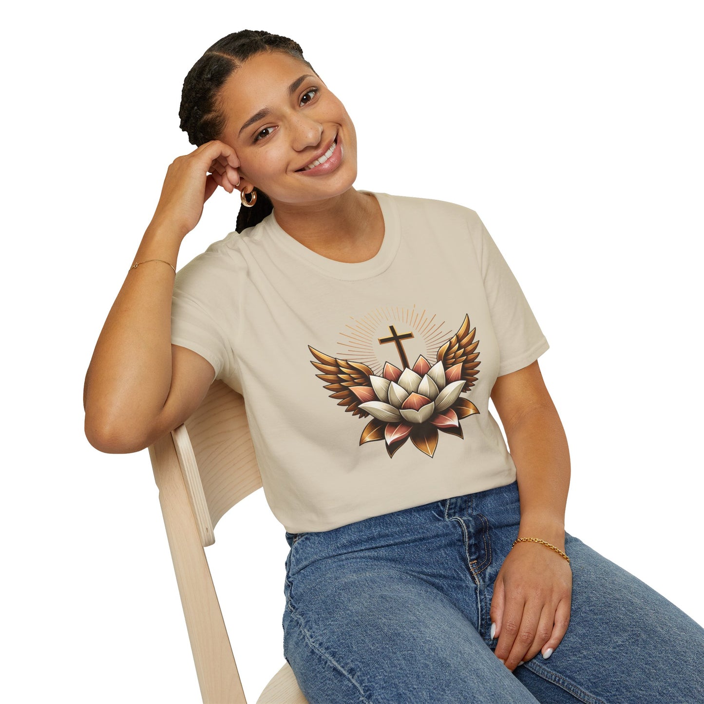 Faith-Inspired Lotus Design Women's T-Shirt