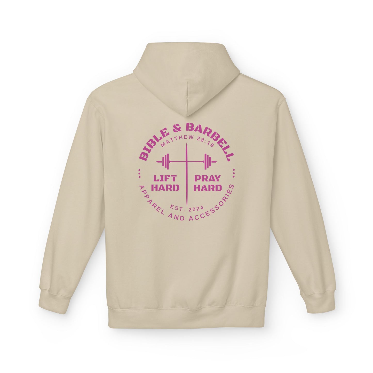 Bible & Barbell Pink Logo Hoodie
