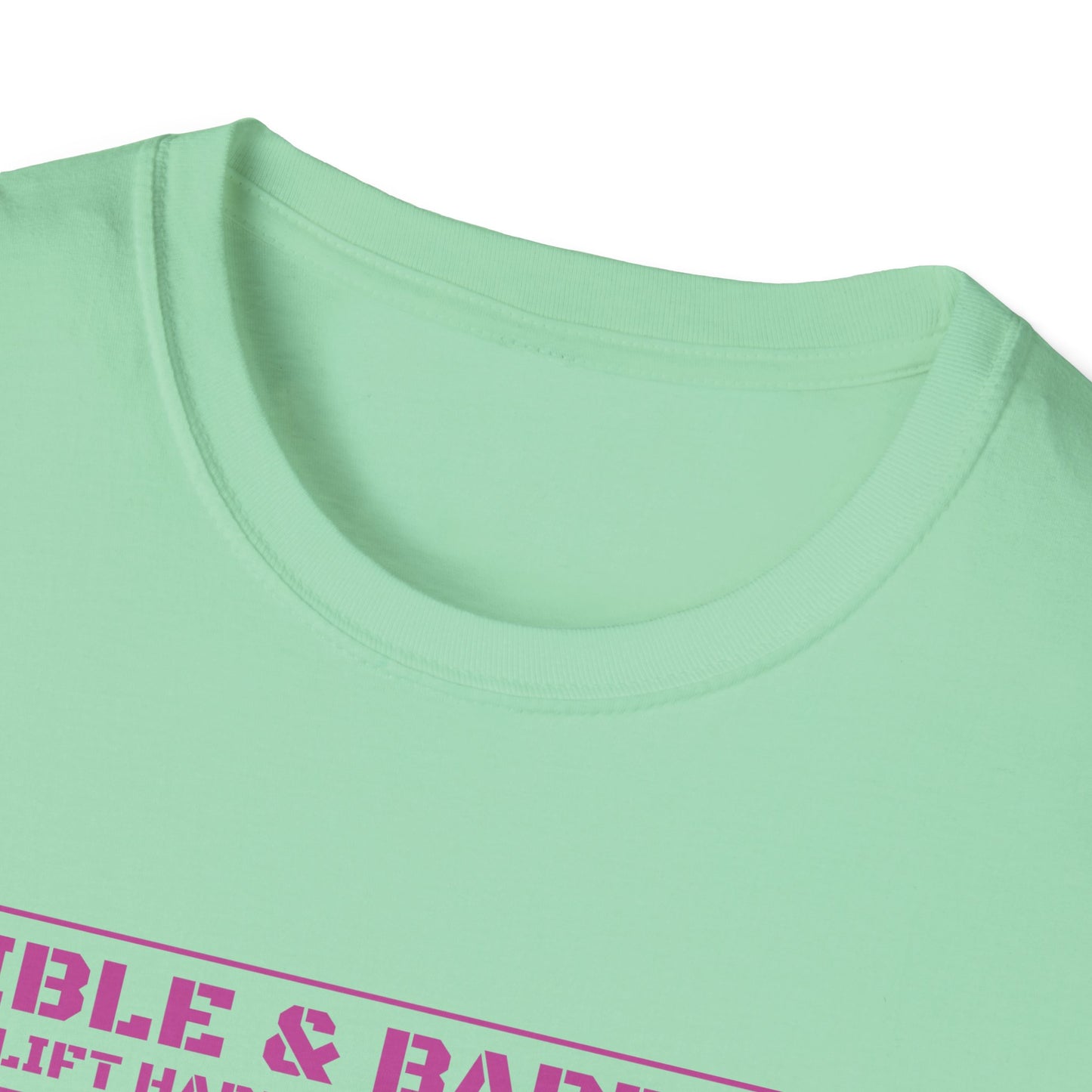 Bible & Barbell Pink Boxed Logo T-Shirt