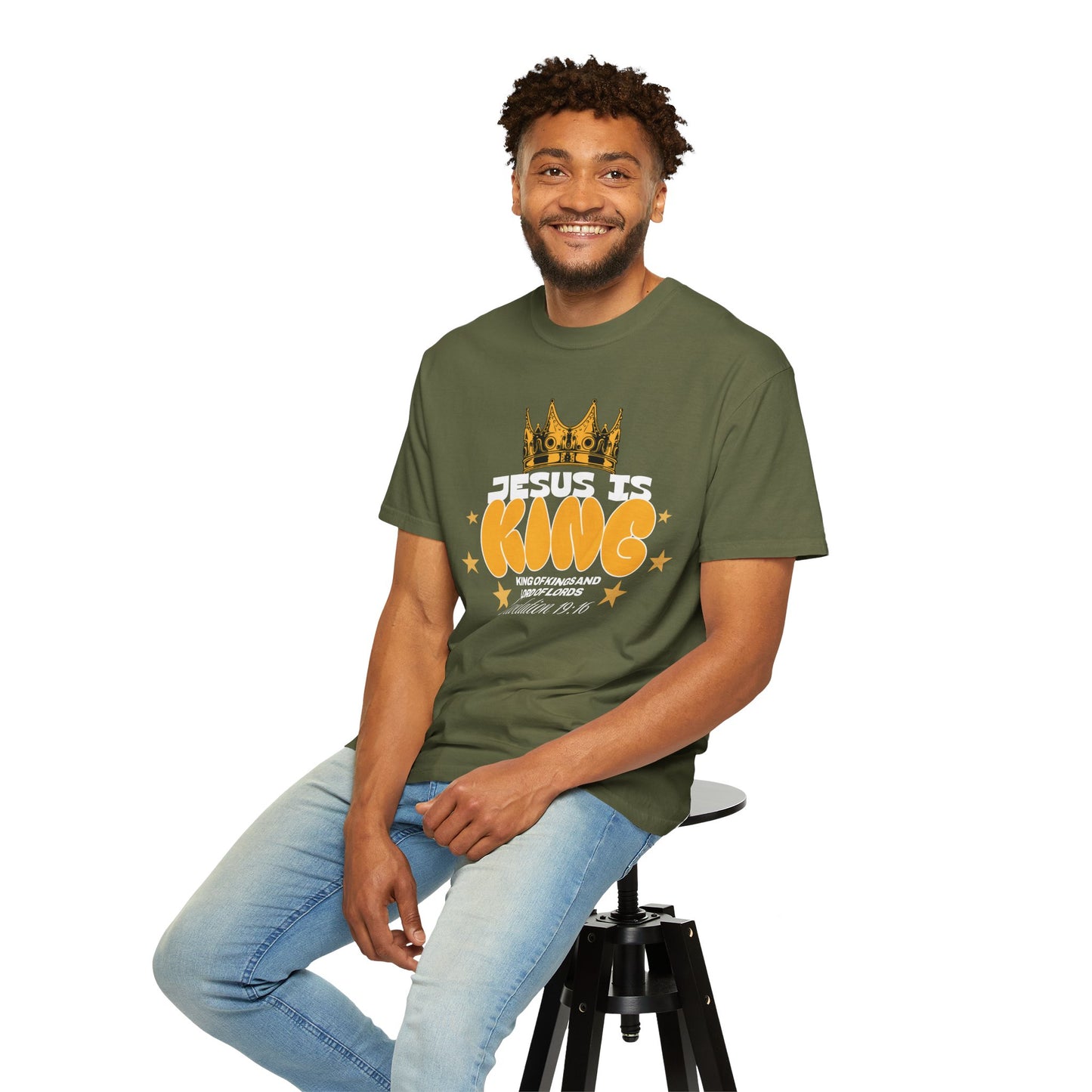 Jesus Is King Garment-Dyed Unisex T-shirt