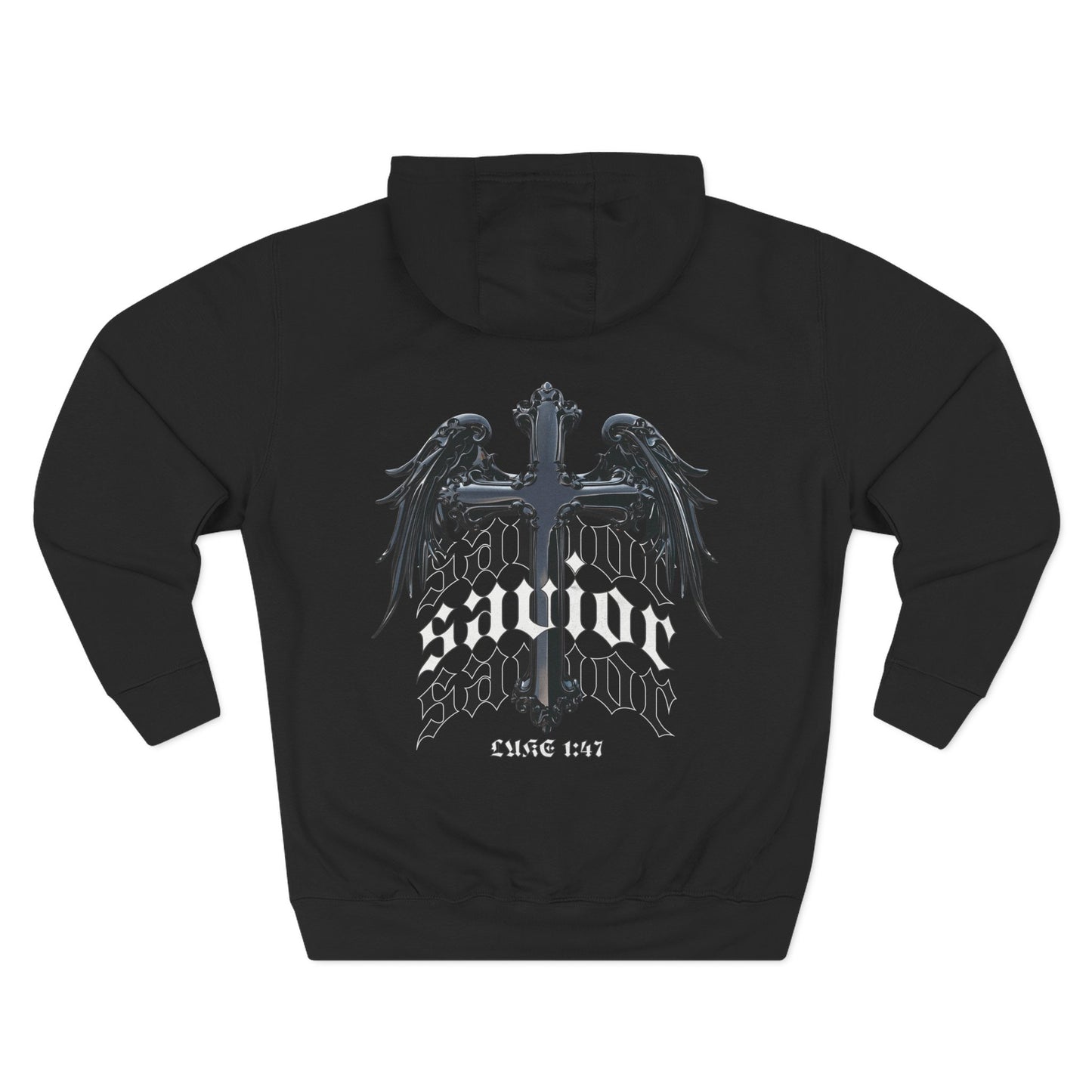 Luke 1:47 Savior Three-Panel Fleece Hoodie