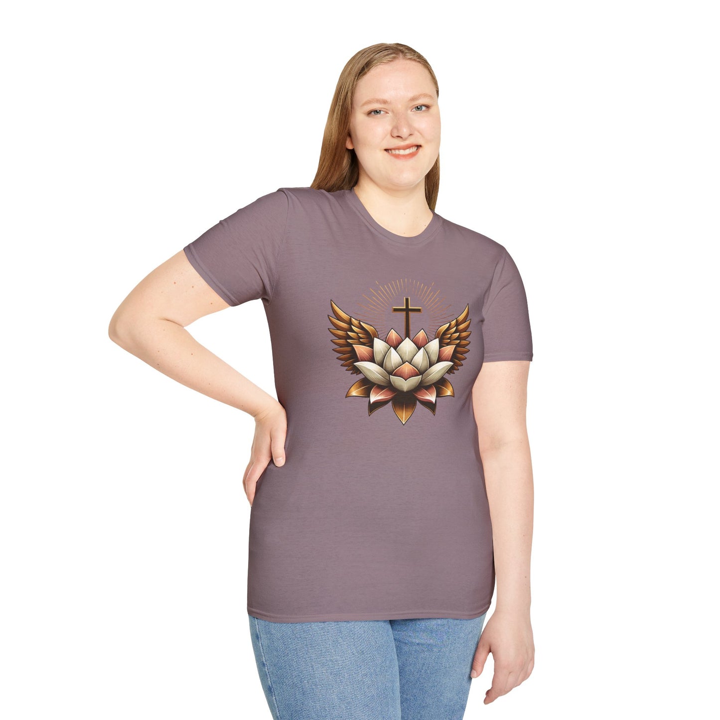 Faith-Inspired Lotus Design Women's T-Shirt