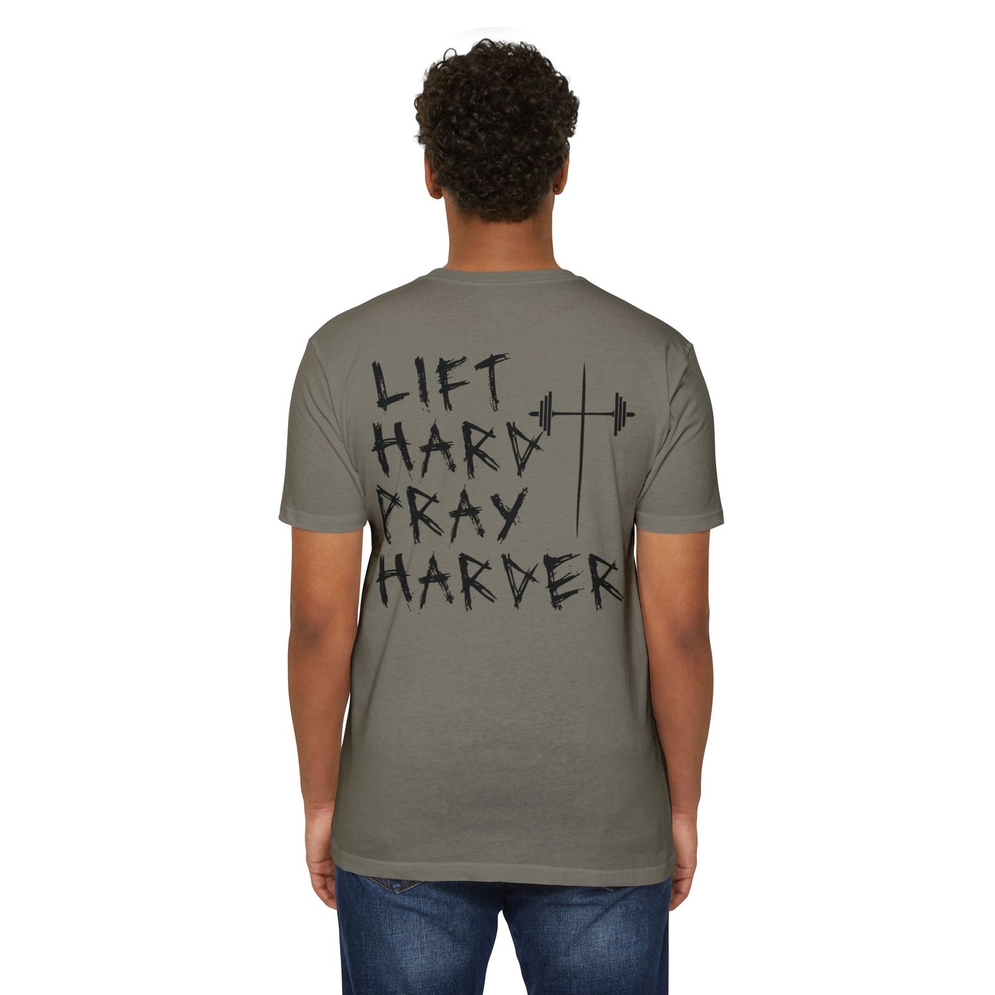Lift Hard Pray Harder Unisex T-Shirt, Motivational Gym Tee