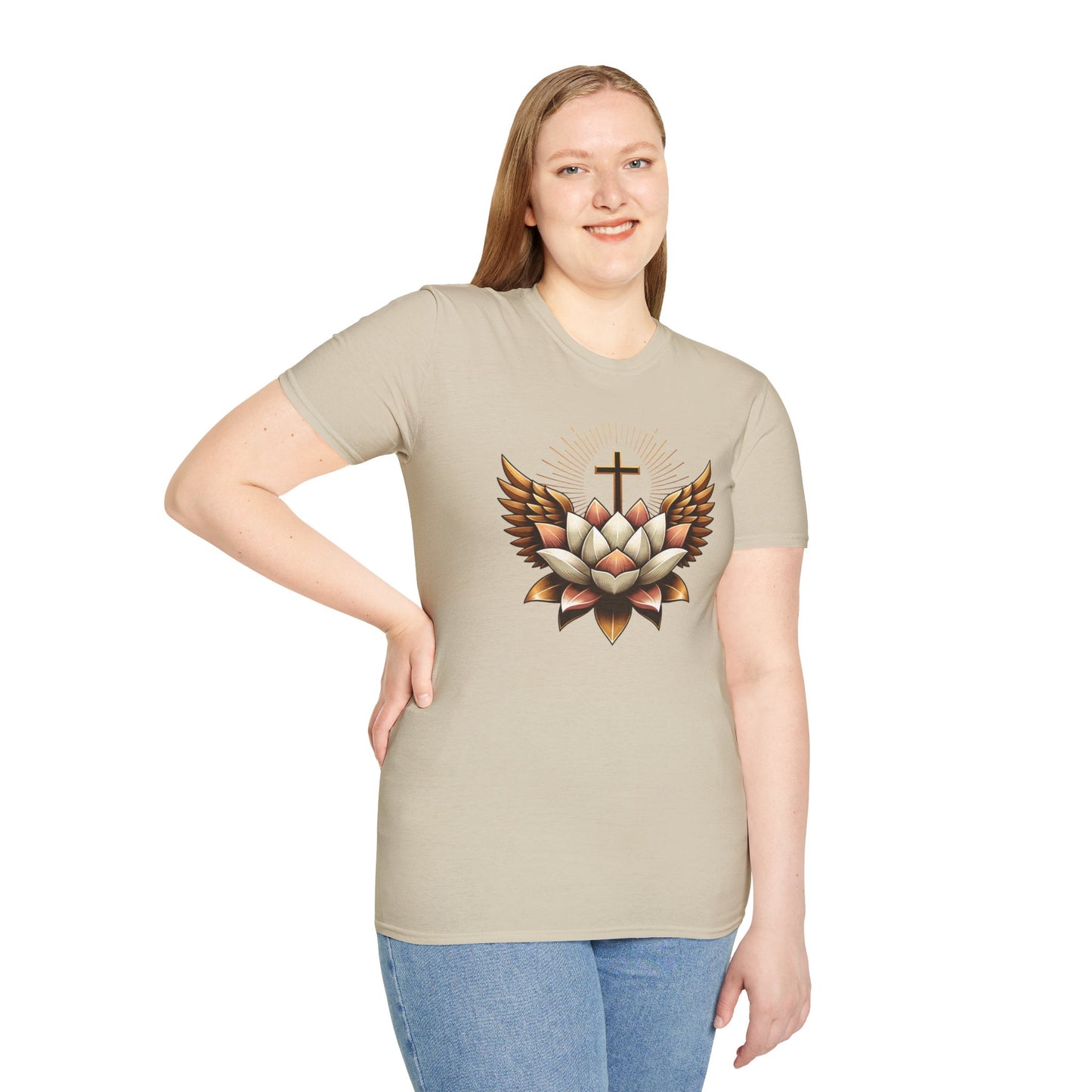Faith-Inspired Lotus Design Women's T-Shirt