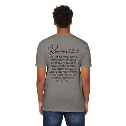 Inspirational Romans 12:2 Unisex T-Shirt, Faith-Based Apparel, Scripture Shirt