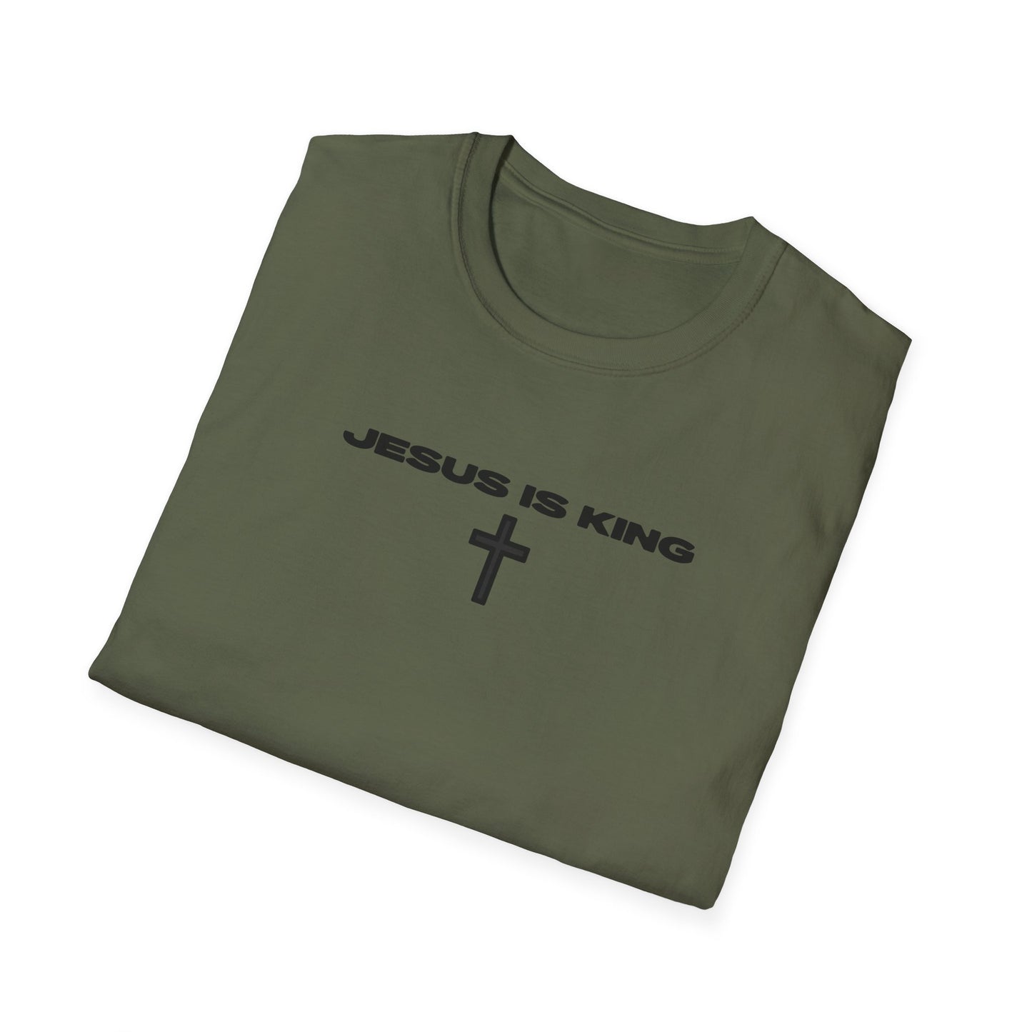 Jesus Is King T‑Shirt — Minimal Christian Cross Faith Tee