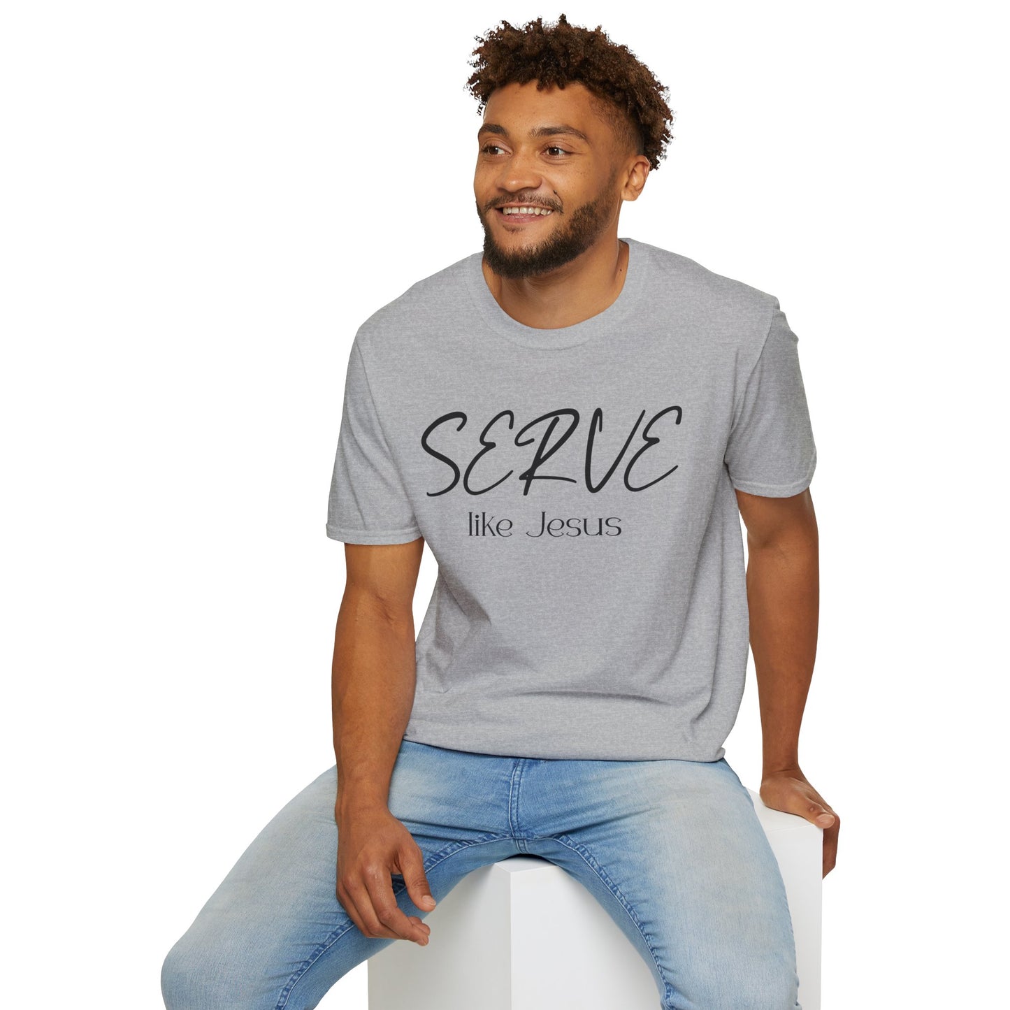 Serve Like Jesus T‑Shirt — Christian Faith Tee for Church, Volunteering & Inspirational Gifts