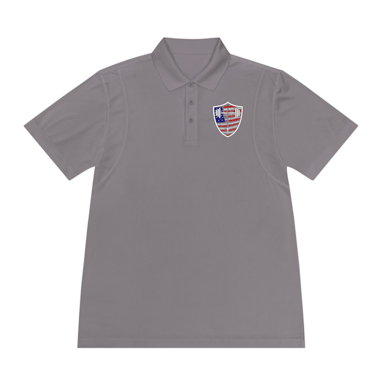 Men's Bible & Barbell Patriotic Logo Polo Shirt