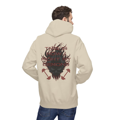 Bible & Barbell "This is how I Fight My Demons" Hoodie — Christian Gym Faith Workout Pullover