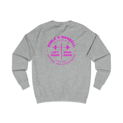 Bible & Barbell Crewneck Sweatshirt - Faith & Fitness Sweatshirt, Unisex Gym Apparel, Christian Workout Gear, Motivational Fitness Clothing, Spiritual