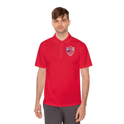 Men's Bible & Barbell Patriotic Logo Polo Shirt