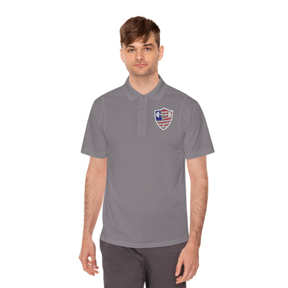 Men's Bible & Barbell Patriotic Logo Polo Shirt