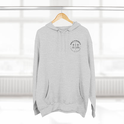 Bible & Barbell Logo Fleece Hoodie | Fitness Gift | Gym Apparel | Christian Hoodie | Workout Wear