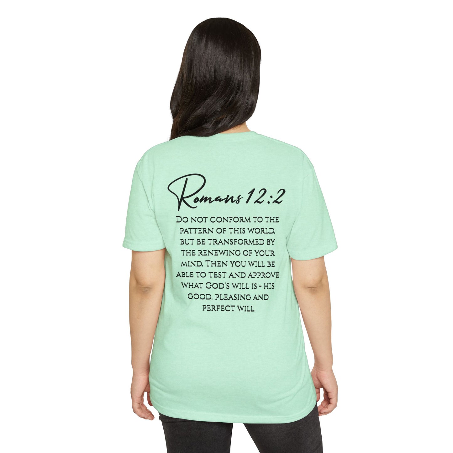Inspirational Romans 12:2 Unisex T-Shirt, Faith-Based Apparel, Scripture Shirt