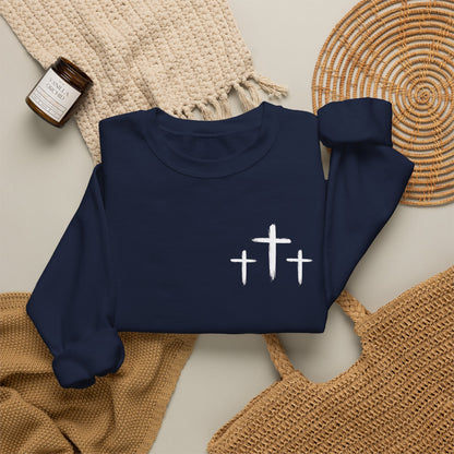 Faith Over Fear Crewneck Sweatshirt — Faith Christian Cross Pullover
