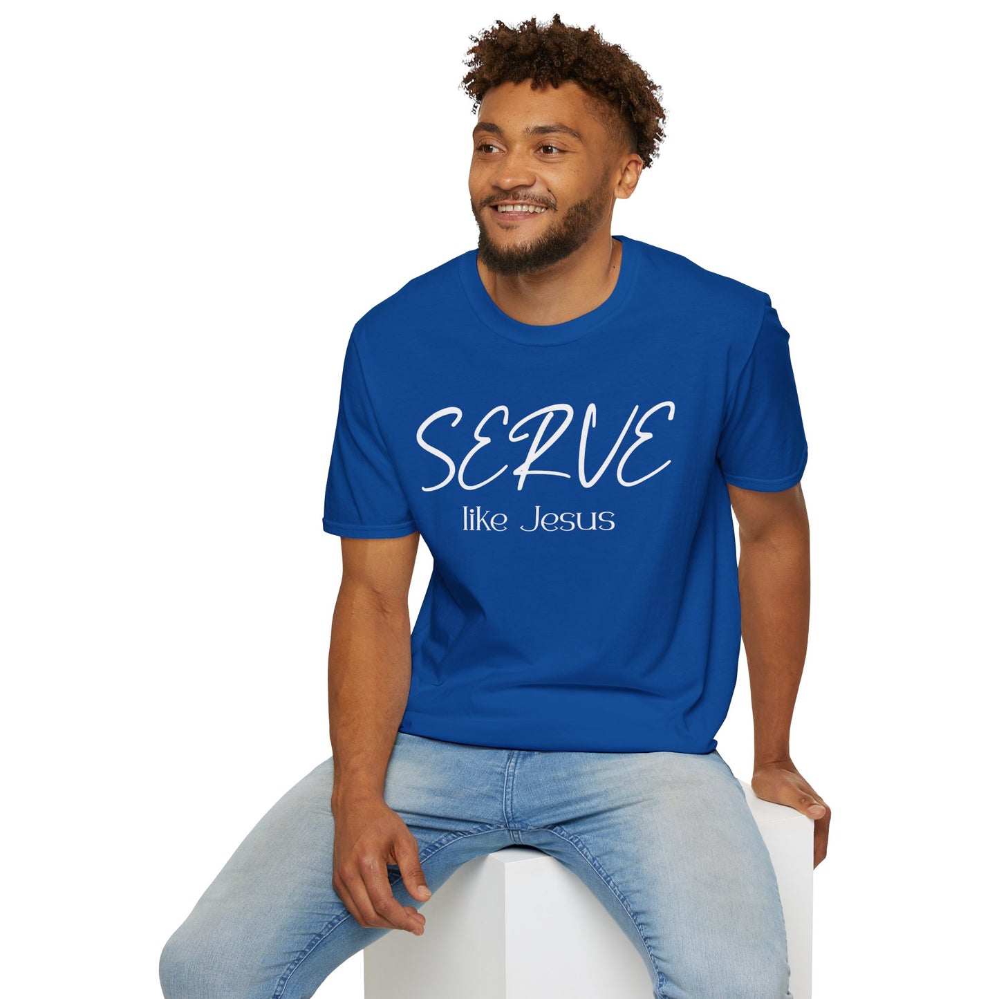 Serve Like Jesus T‑Shirt — Christian Faith Tee for Church, Volunteering & Inspirational Gifts