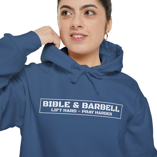 Bible & Barbell Logo Unisex Hoodie, Fitness Apparel for Gym Lovers