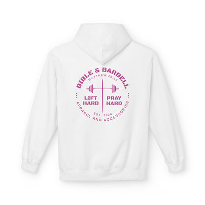 Bible & Barbell Pink Logo Hoodie