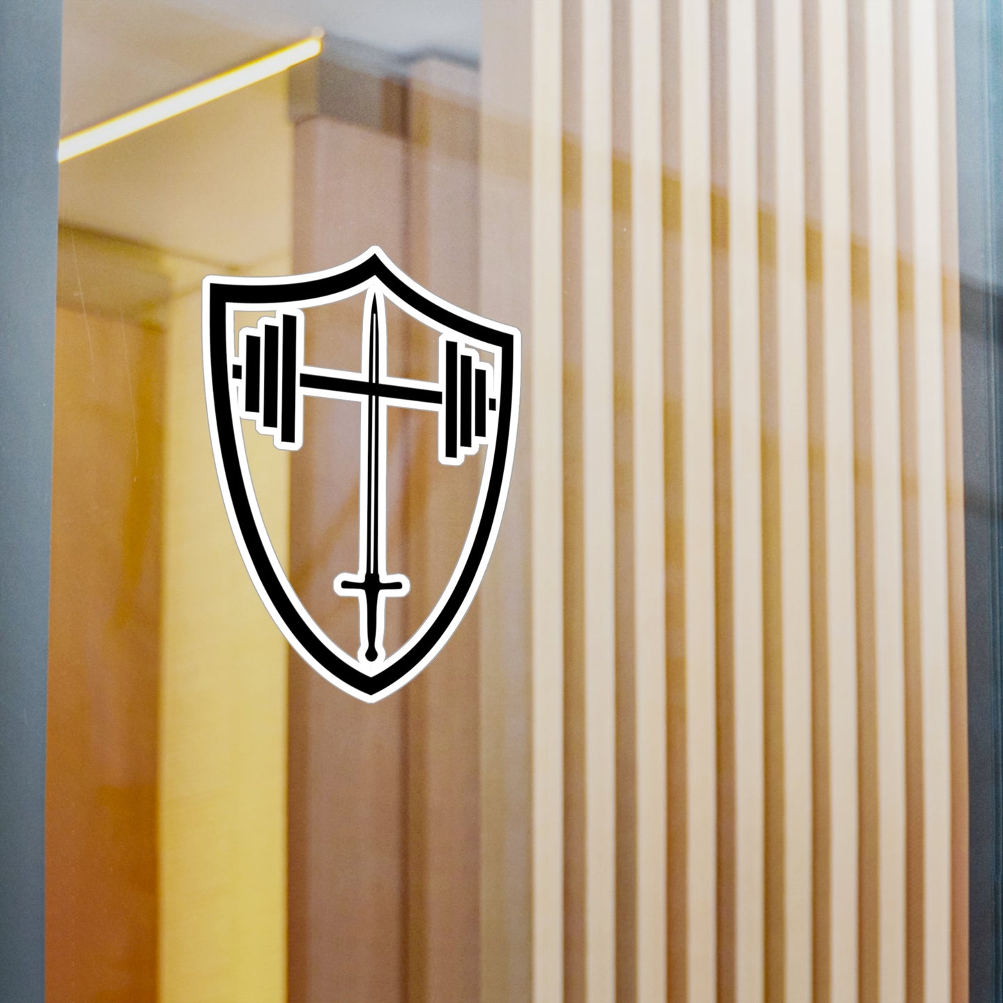 Bible & Barbell Logo Vinyl Sticker — Gym Decal