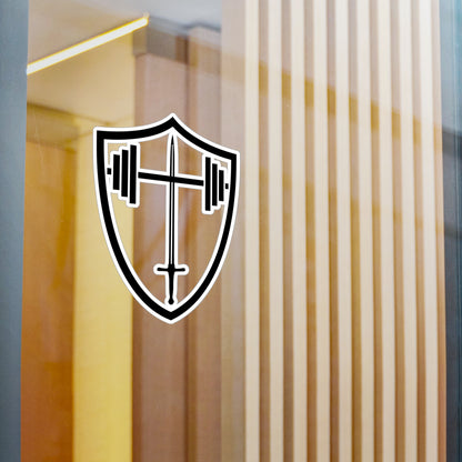 Bible & Barbell Logo Vinyl Sticker — Gym Decal