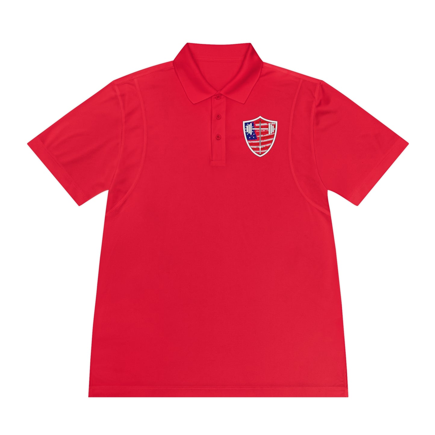 Men's Bible & Barbell Patriotic Logo Polo Shirt