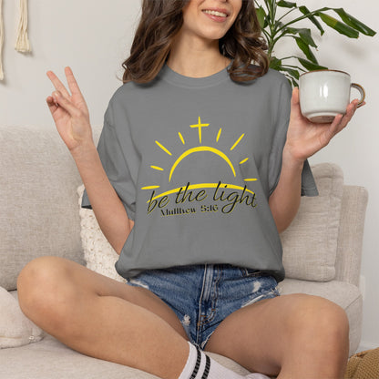 Be the Light T-Shirt — Matthew 5:16 Christian Faith Tee