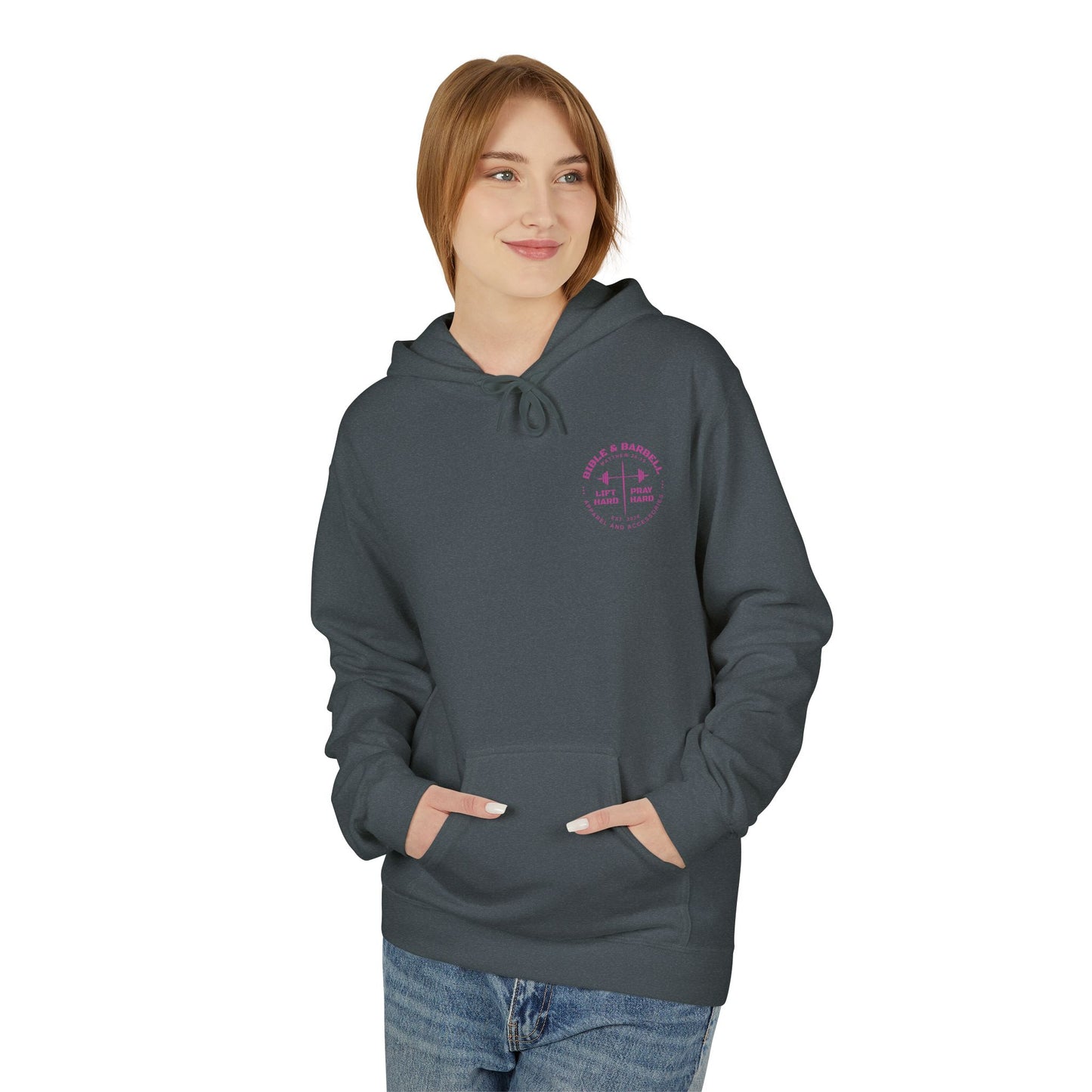 Bible & Barbell Pink Logo Hoodie