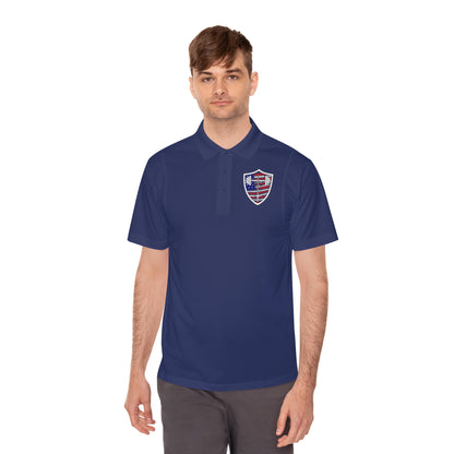 Men's Bible & Barbell Patriotic Logo Polo Shirt
