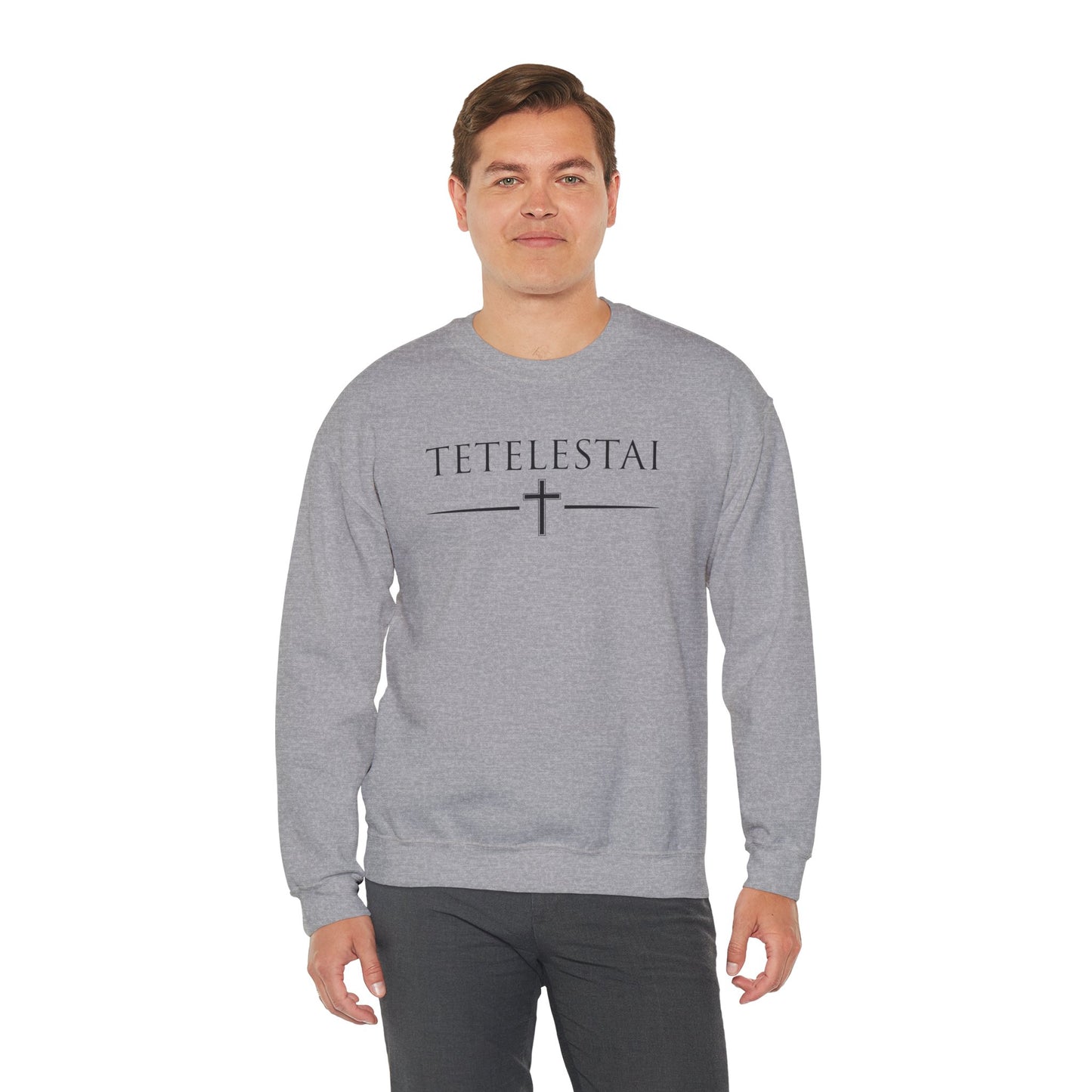 TETELESTAI - "It Is Finished" - Cross Crewneck Sweatshirt