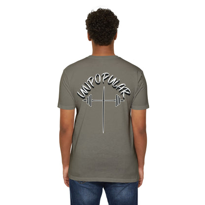 "UNPOPULAR" Unisex Fitness T-Shirt: Empower Your Workout, Gym Apparel, Casual Wear, Training Gear, Gift for Fitness Enthusiasts.
