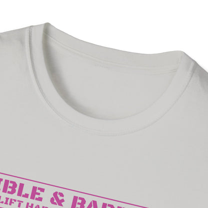Bible & Barbell Pink Boxed Logo T-Shirt