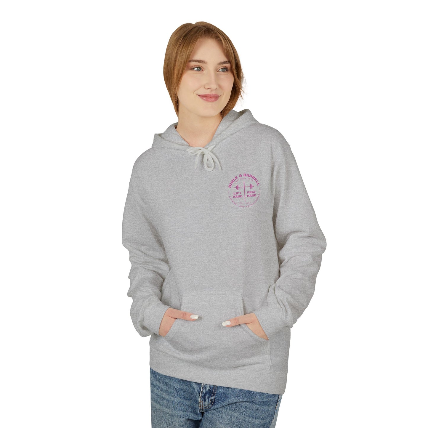 Bible & Barbell Pink Logo Hoodie