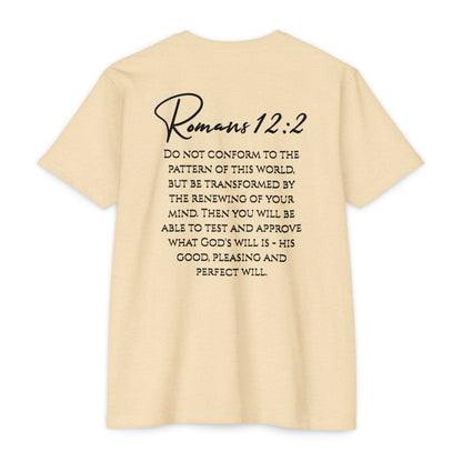 Inspirational Romans 12:2 Unisex T-Shirt, Faith-Based Apparel, Scripture Shirt