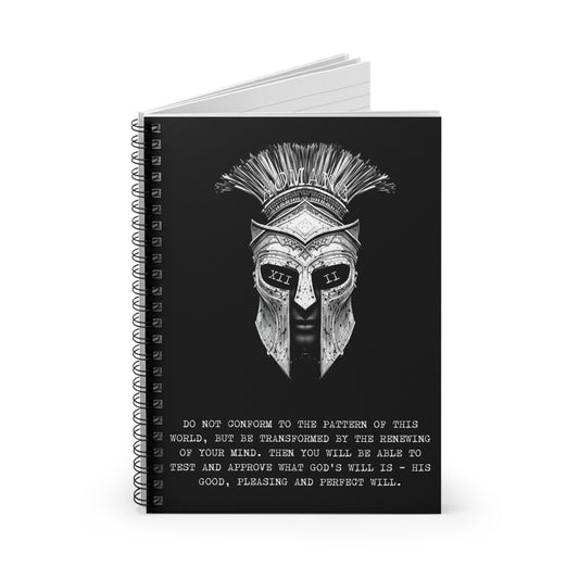 Romans 12:2 Inspirational Spiral Journal