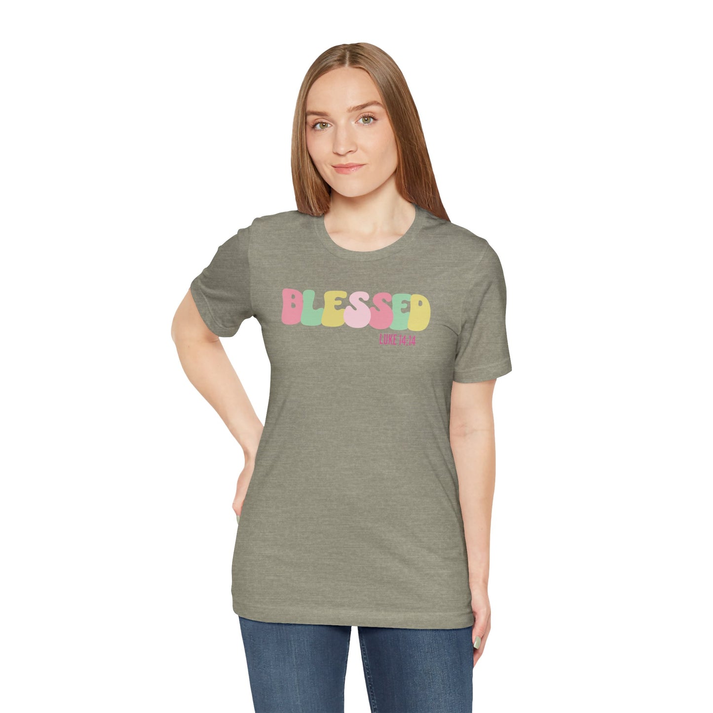 Blessed - Luke 14:14 Unisex Jersey Tee
