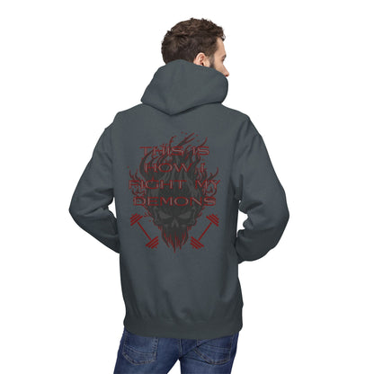 Bible & Barbell "This is how I Fight My Demons" Hoodie — Christian Gym Faith Workout Pullover