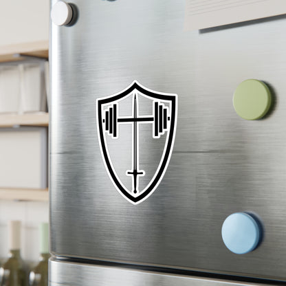 Bible & Barbell Logo Vinyl Sticker — Gym Decal