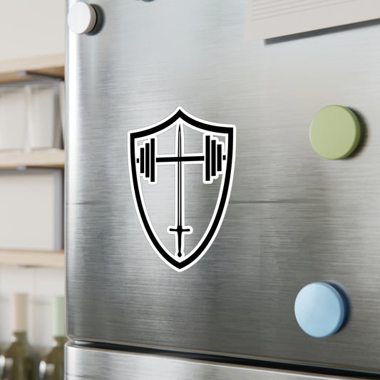 Bible & Barbell Logo Vinyl Sticker — Gym Decal
