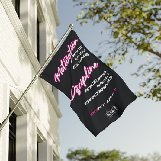 PINK Motivational Gym Flag