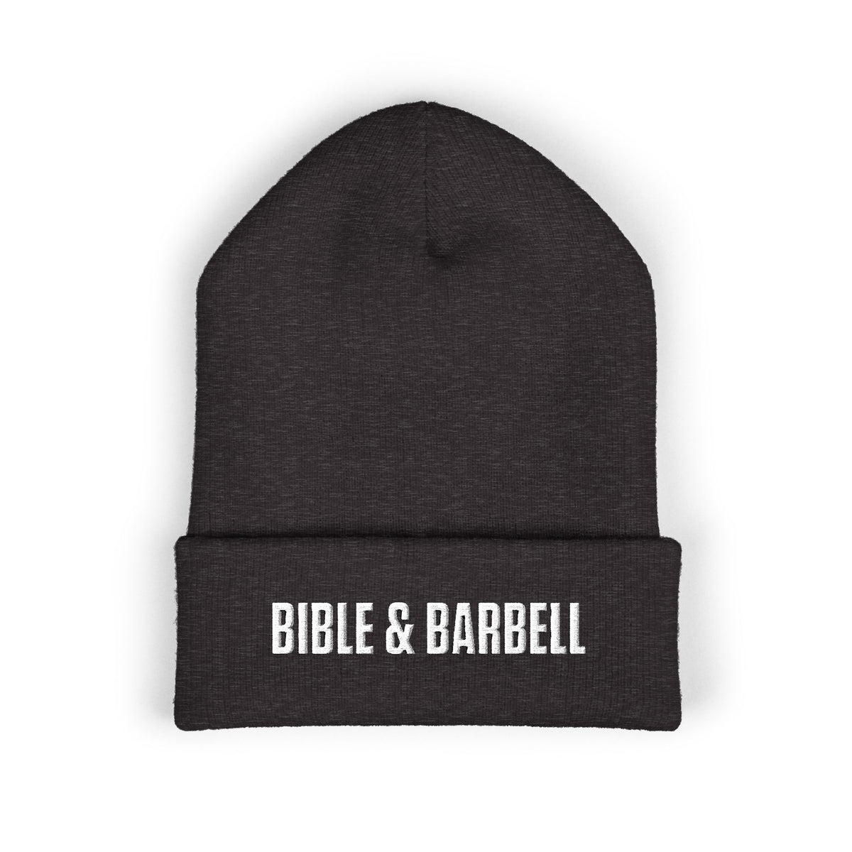 Bible & Barbell Embroidered Cuffed Beanie
