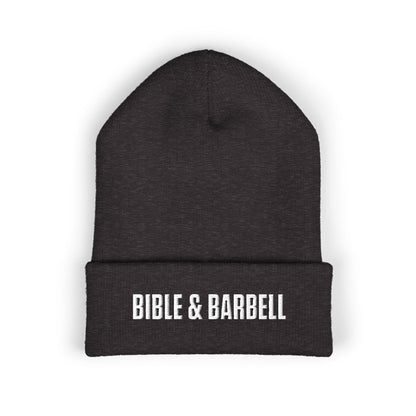 Bible & Barbell Embroidered Cuffed Beanie