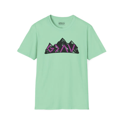 God Is Greater Mountain Vibes Unisex Softstyle T-Shirt