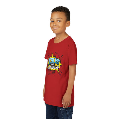 Jesus Is My Superhero Youth Tee
