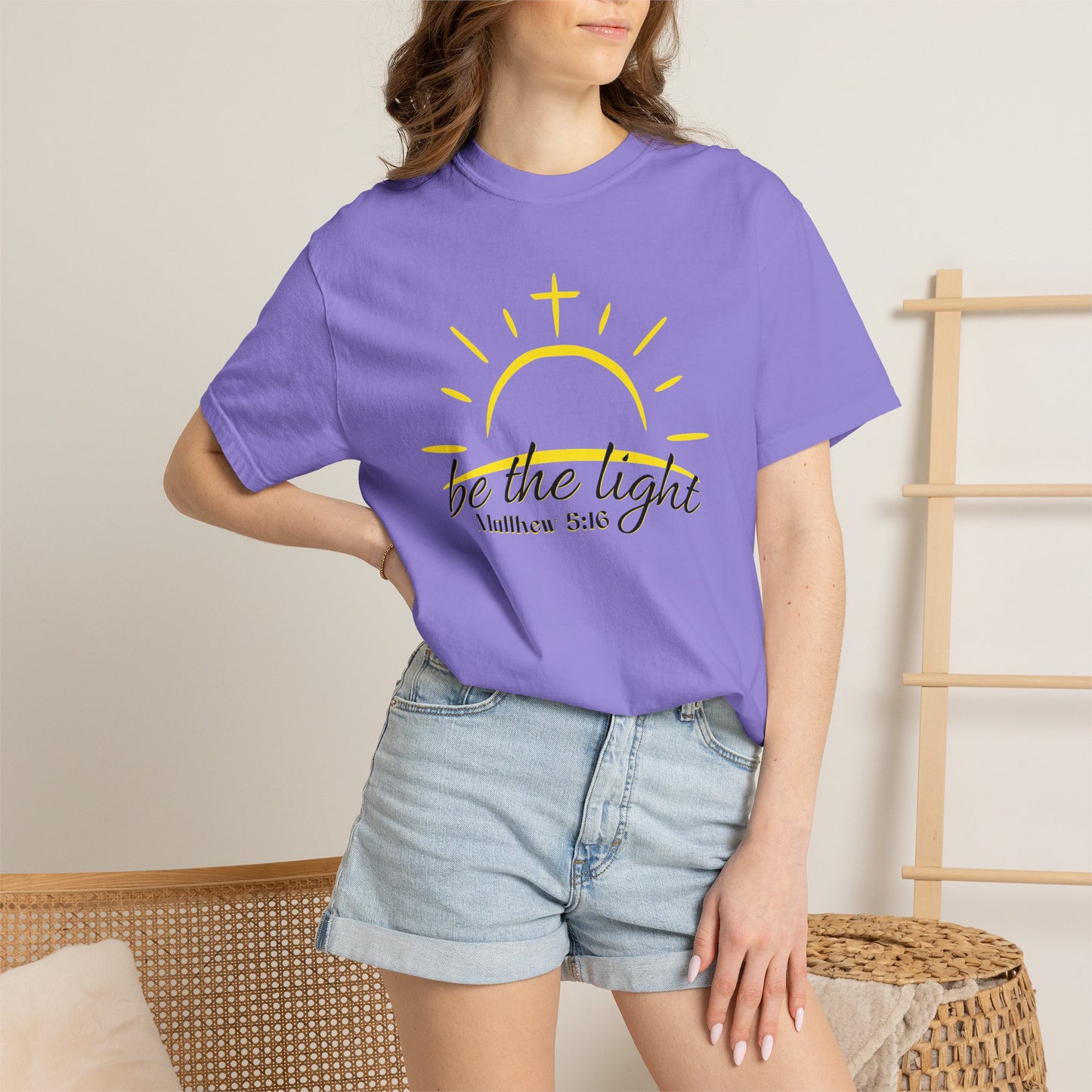 Be the Light T-Shirt — Matthew 5:16 Christian Faith Tee
