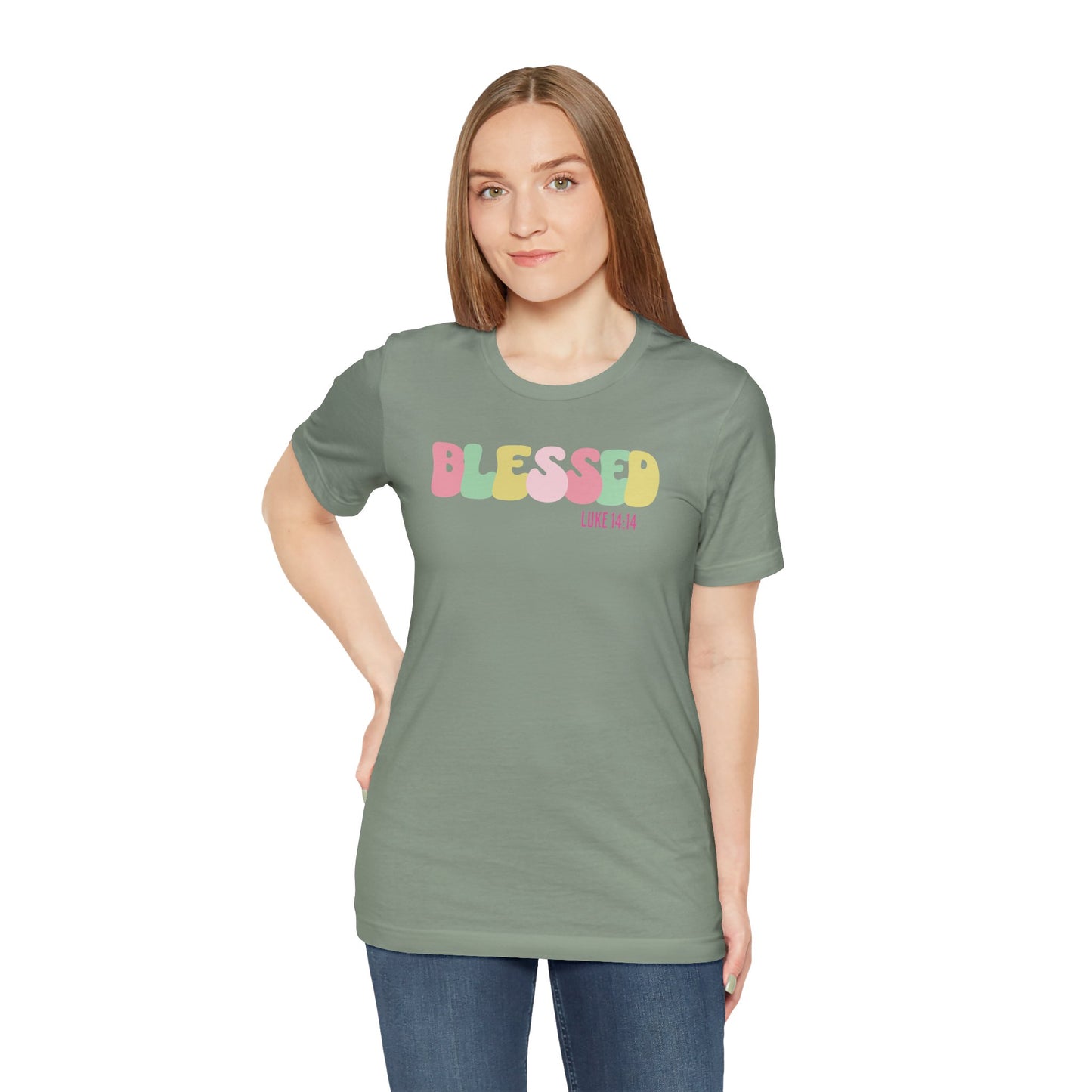 Blessed - Luke 14:14 Unisex Jersey Tee