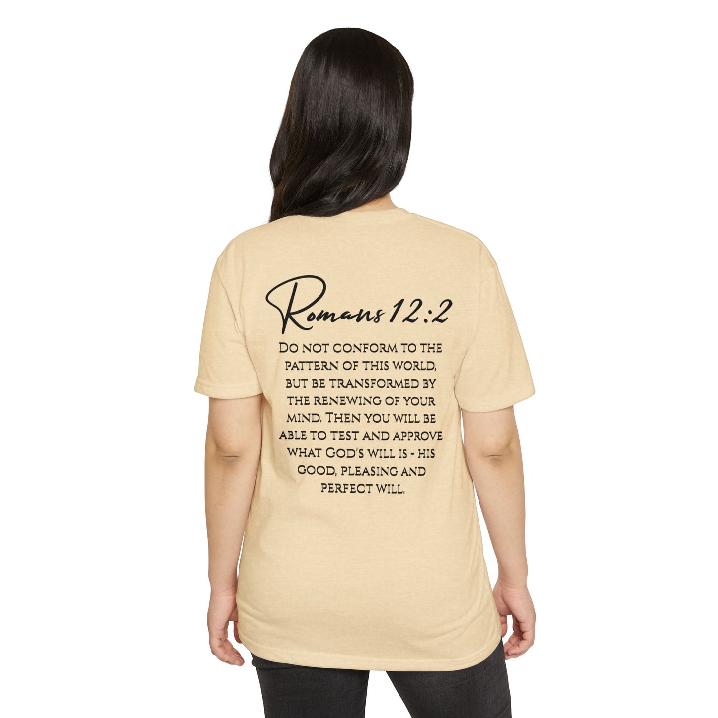 Inspirational Romans 12:2 Unisex T-Shirt, Faith-Based Apparel, Scripture Shirt