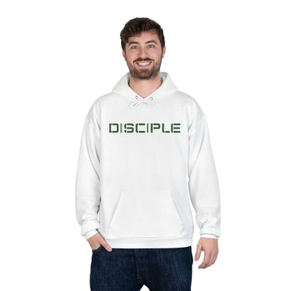 "DISCIPLE" Pullover Hoodie — Military Green Text