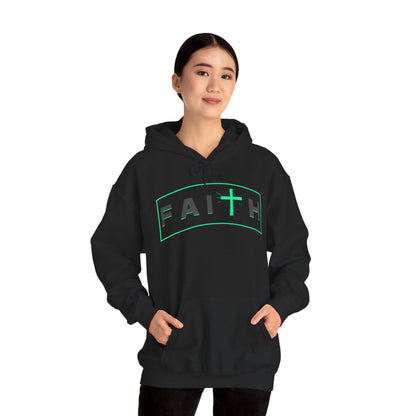 Faith Cross Hoodie – Neon Green Faith Graphic Pullover