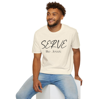 Serve Like Jesus T‑Shirt — Christian Faith Tee for Church, Volunteering & Inspirational Gifts